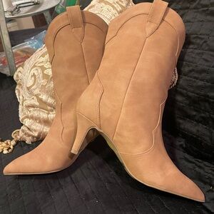 DV by dolce Vita chestnut suede pointed toe boots new sz 9 m